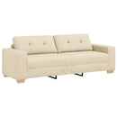 vidaXL Kanapé 3 pcs Krém 221 x 80 x 80 cm Lábbal kevert anyag