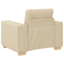vidaXL Kanapé 3 pcs Krém 221 x 80 x 80 cm Lábbal kevert anyag