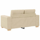 vidaXL Kanapé 3 pcs Krém 221 x 80 x 80 cm Lábbal kevert anyag