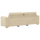 vidaXL Kanapé 3 pcs Krém 221 x 80 x 80 cm Lábbal kevert anyag