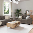 vidaXL Kanapé 3 pcs Sötétszürke 221 x 80 x 80 cm Lábbal kevert anyag