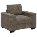 vidaXL Kanapé 3 pcs Sötétszürke 221 x 80 x 80 cm Lábbal kevert anyag