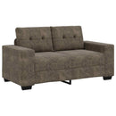 vidaXL Kanapé 3 pcs Sötétszürke 221 x 80 x 80 cm Lábbal kevert anyag