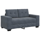 vidaXL Kanapé Szett 3 pcs Sötétszürke 221 x 80 x 80 cm Bársony