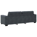 vidaXL Kanapé Szett 3 pcs Sötétszürke 221 x 80 x 80 cm Bársony