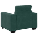 vidaXL Kanapé Szett 3 pcs Sötétzöld 221 x 80 x 80 cm Bársony