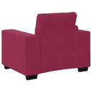 vidaXL Kanapé Szett 3 pcs Szélvörös 221 x 80 x 80 cm Bársony