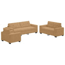 vidaXL Kanapé Szett 3 pcs Barna 221 x 80 x 80 cm Bársony