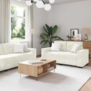 vidaXL Kanapé Szett 3 pcs Krém 221 x 80 x 80 cm Bársony