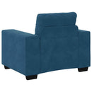 vidaXL Kanapé Szett 3 pcs Kék 221 x 80 x 80 cm Bársony
