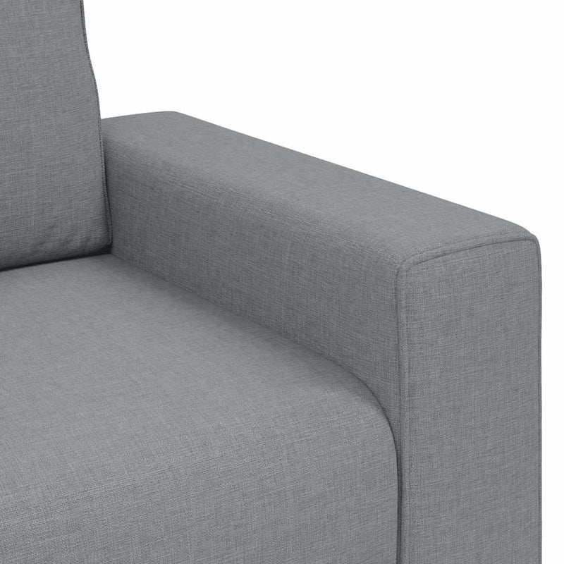 vidaXL 3 részes világosszürke szövet ülőgarnitúra párnákkal