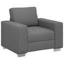 vidaXL Kanapé 3 pcs Sötétszürke 219 x 80 x 82 cm Lábbal kevert anyag