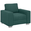 vidaXL Kanapé 3 pcs Sötétzöld 219 x 80 x 82 cm Lábbal kevert anyag