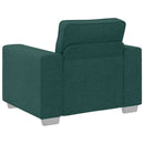vidaXL Kanapé 3 pcs Sötétzöld 219 x 80 x 82 cm Lábbal kevert anyag