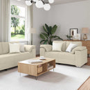 vidaXL Kanapé 3 pcs Tópszínű 219 x 80 x 82 cm Lábbal kevert anyag