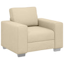 vidaXL Kanapé 3 pcs Krém 219 x 80 x 82 cm Lábbal kevert anyag
