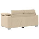 vidaXL Kanapé 3 pcs Krém 219 x 80 x 82 cm Lábbal kevert anyag