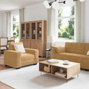 vidaXL 3 részes barna bársony ülőgarnitúra párnákkal