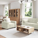 vidaXL 3 részes krém bársony ülőgarnitúra párnákkal