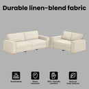 vidaXL Kanapé 2 pcs Bézs 220 x 80 x 84 cm Lábbal kevert anyag