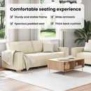 vidaXL Kanapé 2 pcs Bézs 220 x 80 x 84 cm Lábbal kevert anyag