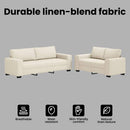 vidaXL Kanapé 2 pcs Bézs 221 x 80 x 82 cm Lábbal kevert anyag