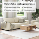 vidaXL Kanapé 2 pcs Bézs 221 x 80 x 82 cm Lábbal kevert anyag