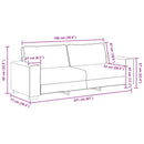 vidaXL Kanapé 2 pcs Bézs Lábbal kevert anyag