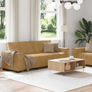 vidaXL 2 részes barna bársony ülőgarnitúra párnákkal