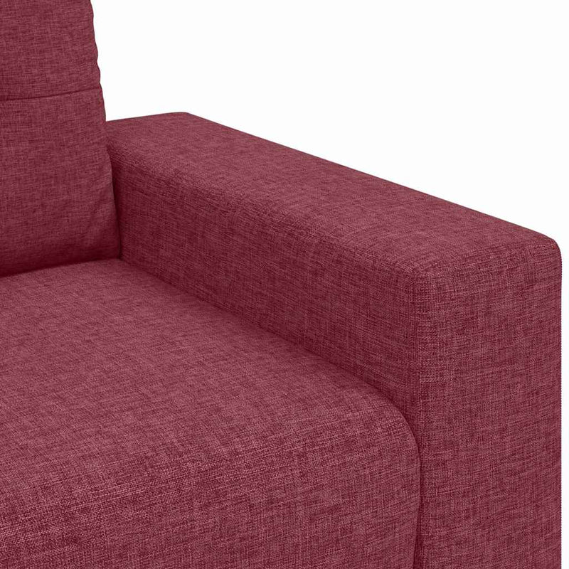 vidaXL Kanapé Szett párnával 2 pcs Bordó 221 x 78 x 80 cm Szövet