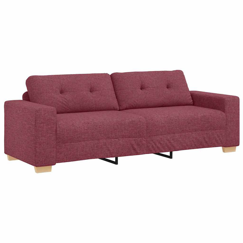 vidaXL Kanapé Szett párnával 2 pcs Bordó 221 x 78 x 80 cm Szövet