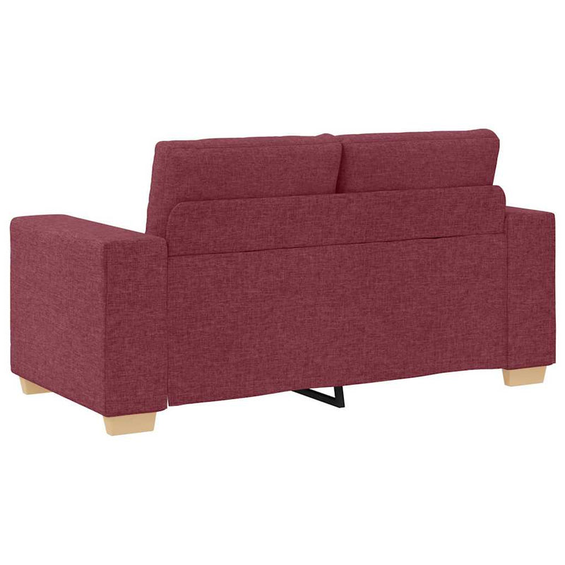 vidaXL Kanapé Szett párnával 2 pcs Bordó 221 x 78 x 80 cm Szövet