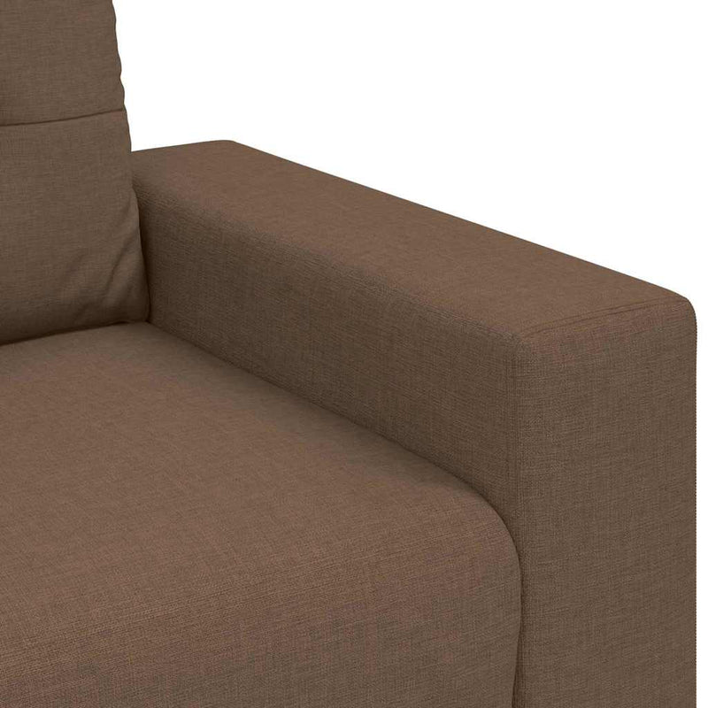 vidaXL Kanapé Szett párnával 2 pcs Barna 221 x 78 x 80 cm Szövet