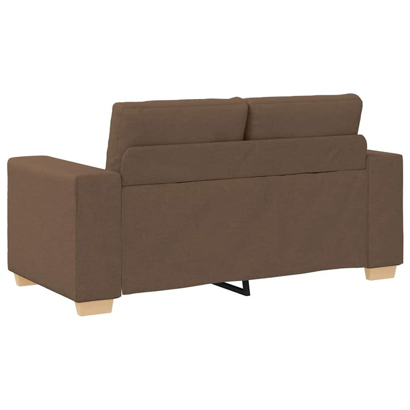 vidaXL Kanapé Szett párnával 2 pcs Barna 221 x 78 x 80 cm Szövet