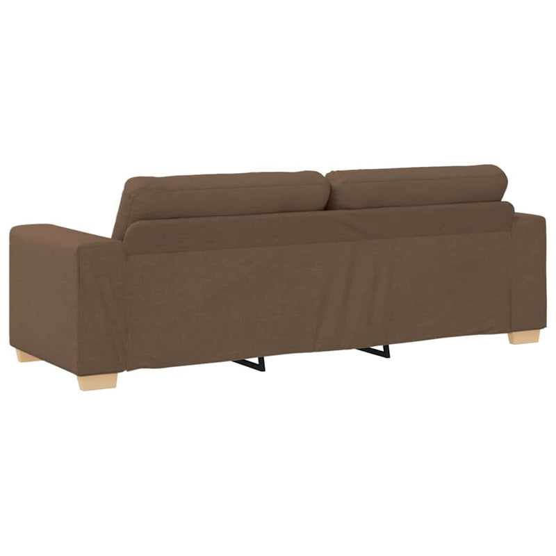 vidaXL Kanapé Szett párnával 2 pcs Barna 221 x 78 x 80 cm Szövet