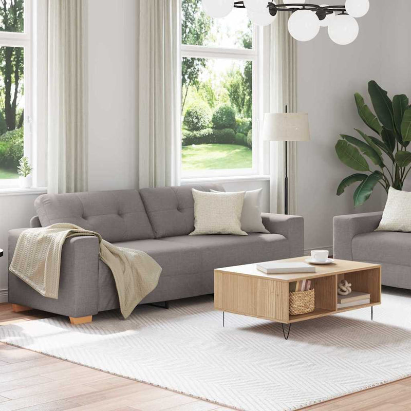 vidaXL Kanapé Szett párnával 2 pcs Tópszínű 221 x 78 x 80 cm Szövet