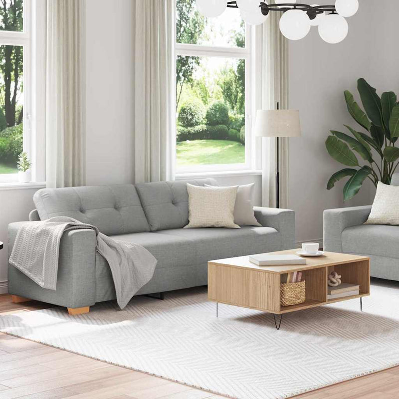 vidaXL Kanapé Szett párnával 2 pcs Szürke 221 x 78 x 80 cm Szövet