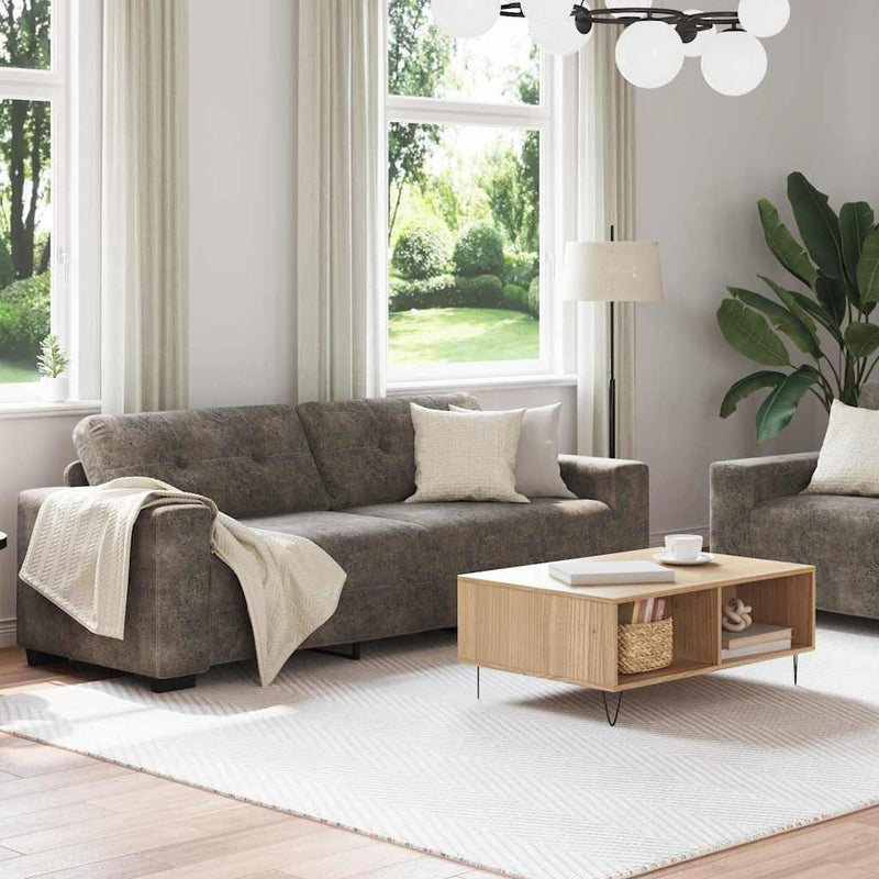 vidaXL Kanapé 2 pcs Sötétszürke 221 x 78 x 80 cm Műbőr