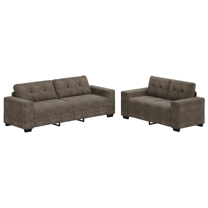 vidaXL Kanapé 2 pcs Sötétszürke 221 x 78 x 80 cm Műbőr