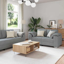 vidaXL Kanapé 2 pcs Világosszürke 219 x 80 x 82 cm szövet
