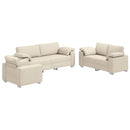 vidaXL Kanapé 2 pcs Világosszürke 219 x 80 x 82 cm szövet