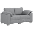 vidaXL Kanapé 2 pcs Világosszürke 219 x 80 x 82 cm szövet