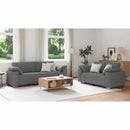 vidaXL Kanapé 2 pcs Sötétszürke 219 x 80 x 82 cm szövet