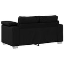 vidaXL Kanapé Szett 2 pcs Fekete 219 x 77 x 82 cm szövet