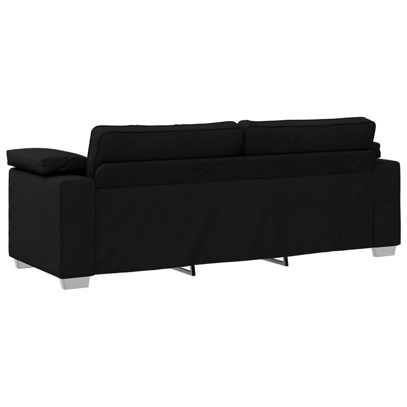 vidaXL Kanapé Szett 2 pcs Fekete 219 x 77 x 82 cm szövet