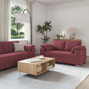 vidaXL Kanapé 2 pcs Bordó 219 x 80 x 82 cm szövet