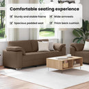 vidaXL Kanapé 2 pcs Barna 219 x 80 x 82 cm szövet