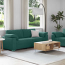 vidaXL Kanapé 2 pcs Sötétzöld 219 x 80 x 82 cm szövet