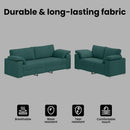vidaXL Kanapé 2 pcs Sötétzöld 219 x 80 x 82 cm szövet