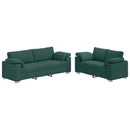 vidaXL Kanapé 2 pcs Sötétzöld 219 x 80 x 82 cm szövet